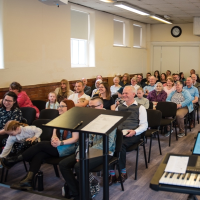 Crowd in church